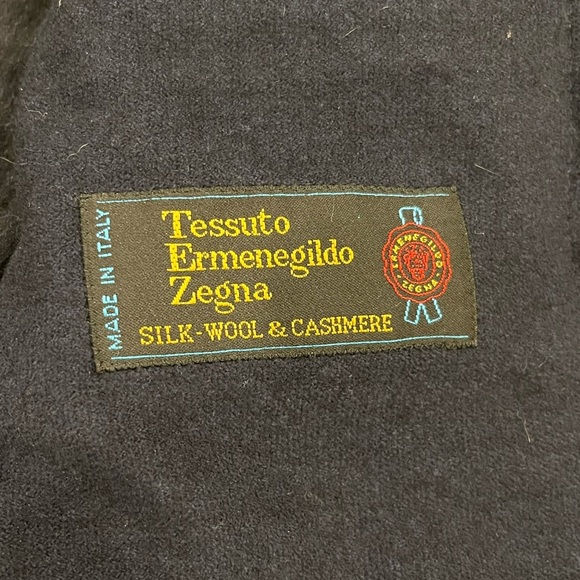 Vintage Tessuto Ermenegildo Zegna Navy Silk, Wool, Cashmere Blazer Jacket M? - Picture 7 of 8